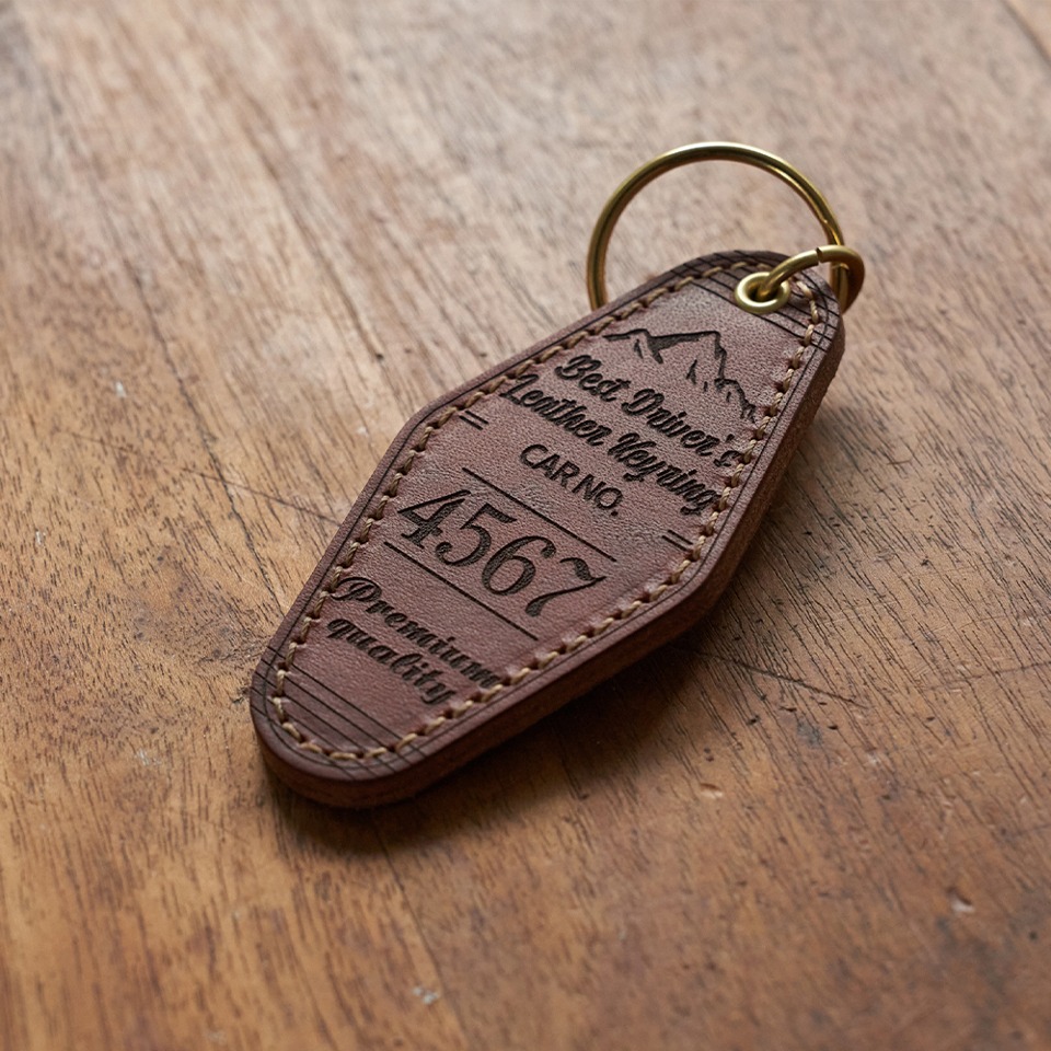 가죽공방 헤비츠 : Hevitz 빈티지 호텔 키링 (for 스마트키) Vintage hotel keyring (for smart key)